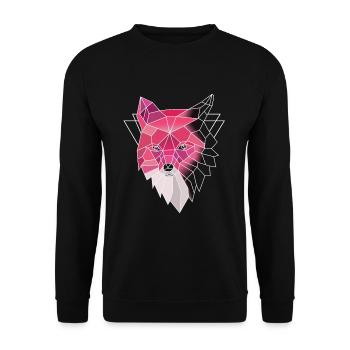 Pinker Fuchs - Unisex Pullover - Schwarz - Vorne - Alina (178cm) & Michal (187cm)