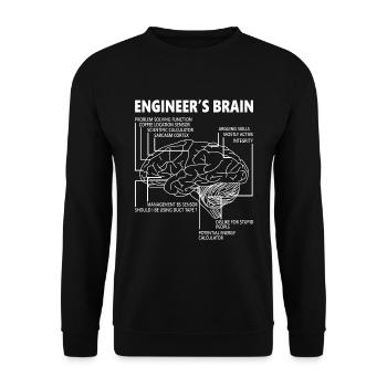 engineer - Unisex Sweatshirt - black - Front - Alina (178cm) & Michal (187cm)