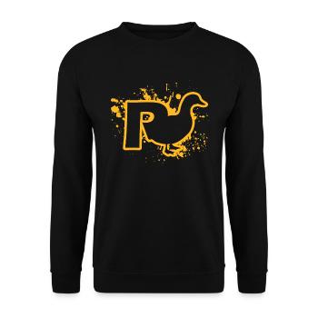 Rente Ente - Unisex Pullover - Schwarz - Vorne - Alina (178cm) & Michal (187cm)