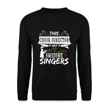 Choir conductor - Unisex Sweatshirt - black - Front - Alina (178cm) & Michal (187cm)