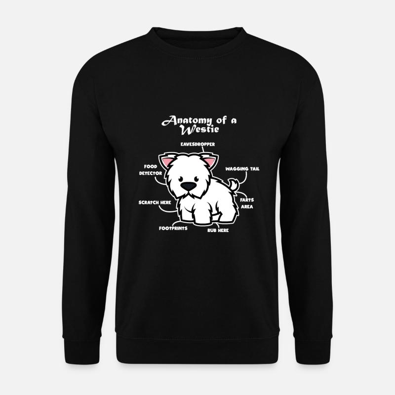 Anatomie Eines West Highland White Terrier - Unisex Pullover - Schwarz