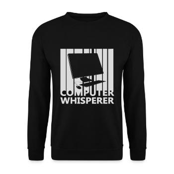 Computer nerd - Unisex Sweatshirt - black - Front - Alina (178cm) & Michal (187cm)