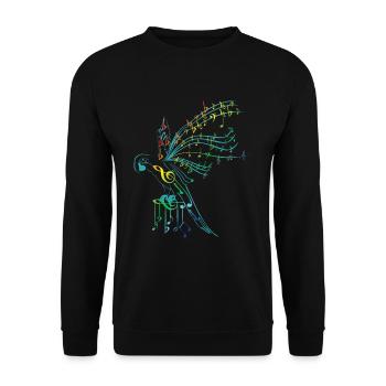 Bird of music - Unisex Sweatshirt - black - Front - Alina (178cm) & Michal (187cm)