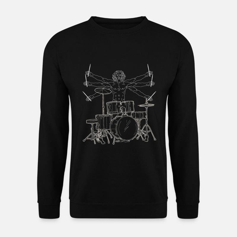 Vitruvian drummer - Unisex Sweatshirt - black