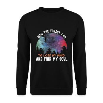 Into The Forest I Go - Unisex Sweatshirt - black - Front - Alina (178cm) & Michal (187cm)