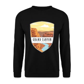 Grand Canyon National Park - Unisex Sweatshirt - black - Front - Alina (178cm) & Michal (187cm)