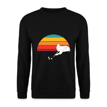 Snooker Spieler - Unisex Pullover - Schwarz - Vorne - Alina (178cm) & Michal (187cm)