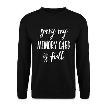 Ma carte mémoire est complètement drôle - Sweat-shirt Unisexe - noir - Devant - Alina (178cm) & Michal (187cm)