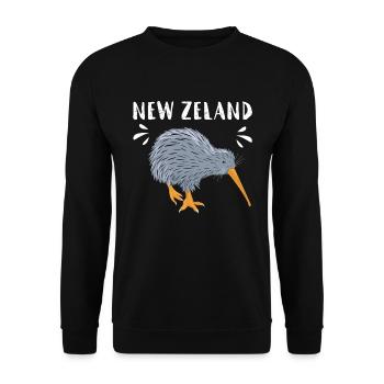Neuseeland - Unisex Pullover - Schwarz - Vorne - Alina (178cm) & Michal (187cm)