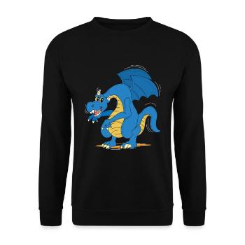 dragon - Sweat-shirt Unisexe - noir - Devant - Alina (178cm) & Michal (187cm)