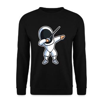 Fencer DAB - Unisex Sweatshirt - black - Front - Alina (178cm) & Michal (187cm)