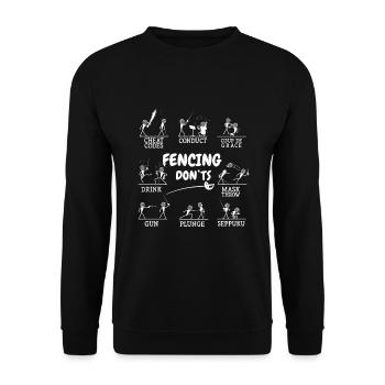 L'escrime n'est pas drôle - Sweat-shirt Unisexe - noir - Devant - Alina (178cm) & Michal (187cm)