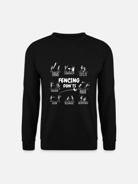 Fechten Don ts Lustig - Unisex Pullover - Schwarz