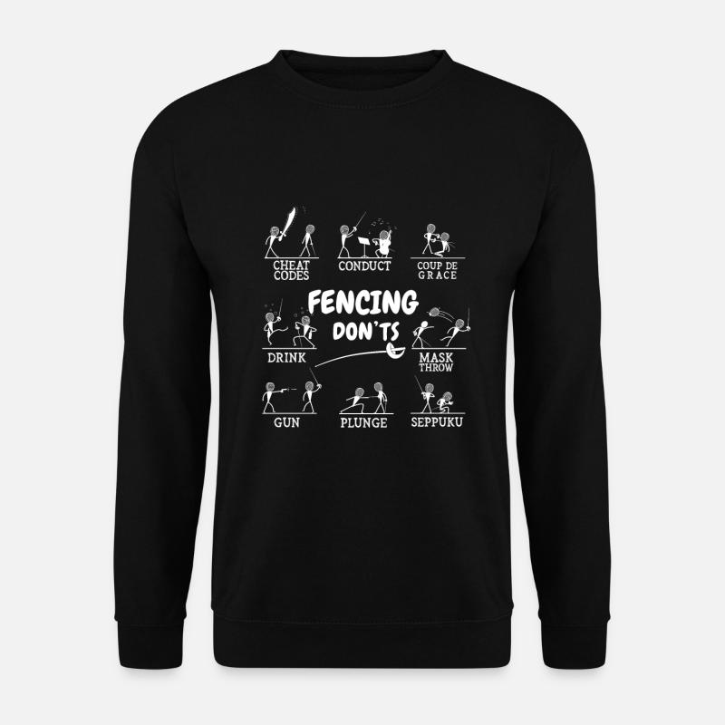Fechten Don ts Lustig - Unisex Pullover - Schwarz