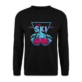 Vintage ski - Unisex Sweatshirt - black - Front - Alina (178cm) & Michal (187cm)