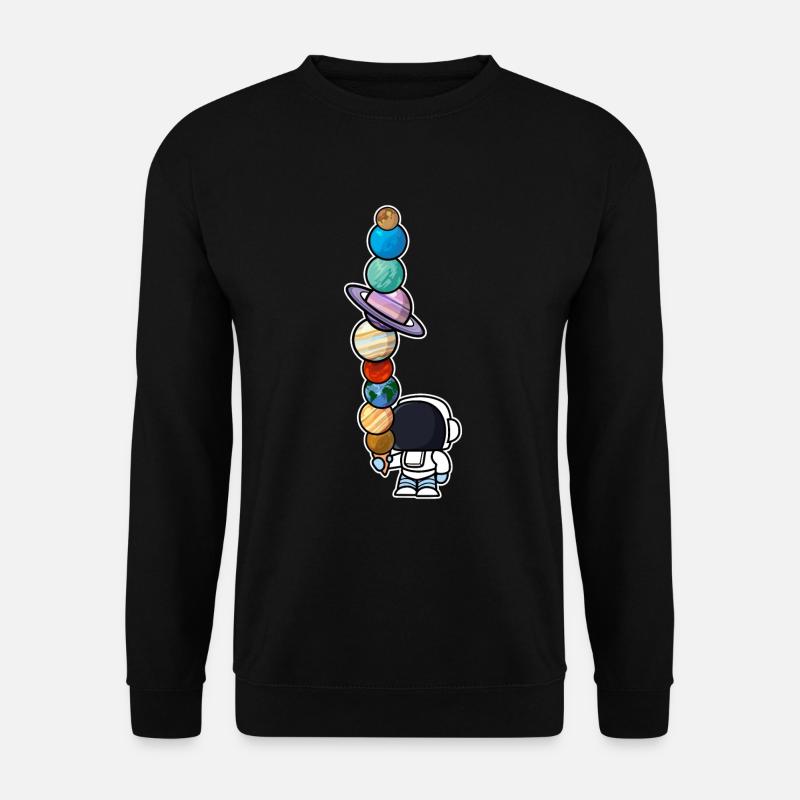 Astronaute, glace, manger, planète - Sweat-shirt Unisexe - noir