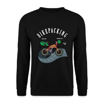 Bikepacking - Unisex Sweatshirt - black - Front - Alina (178cm) & Michal (187cm)