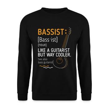 Bassist Like A Guitarist Just Cooler - Unisex Sweatshirt - black - Front - Alina (178cm) & Michal (187cm)