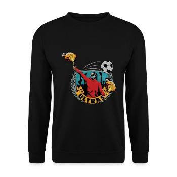 Football ultras - Unisex Sweatshirt - black - Front - Alina (178cm) & Michal (187cm)