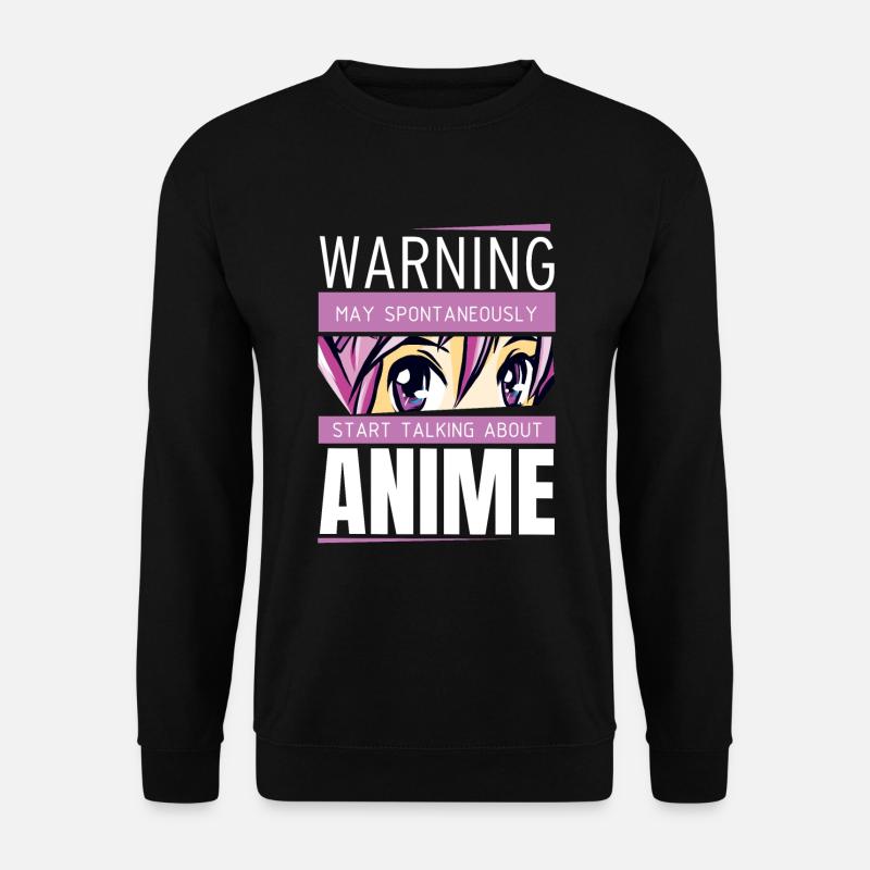 Anime warning Spontaneous - Unisex Sweatshirt - black
