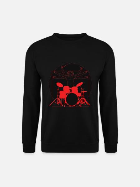 Da Vinci Schlagzeuger - Unisex Pullover - Schwarz