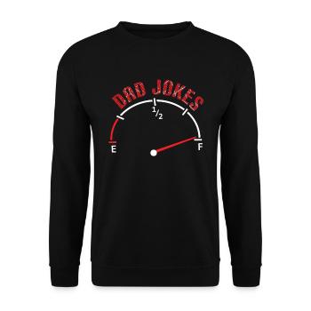 Papa Witze - Unisex Pullover - Schwarz - Vorne - Alina (178cm) & Michal (187cm)