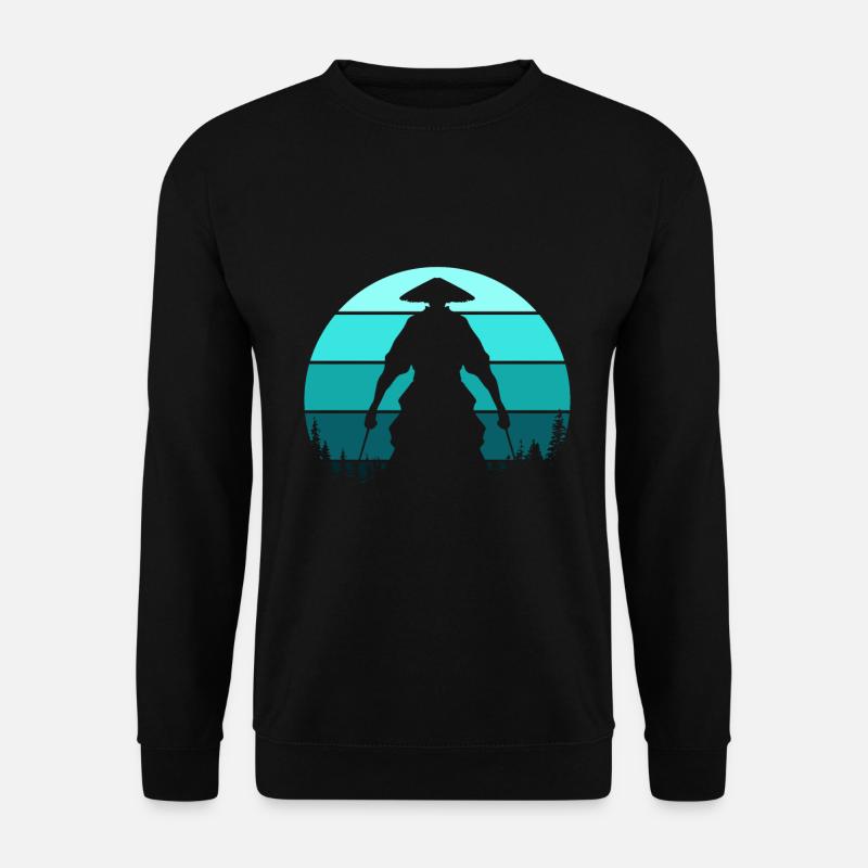 Samurai Silhouette - Unisex Pullover - Schwarz
