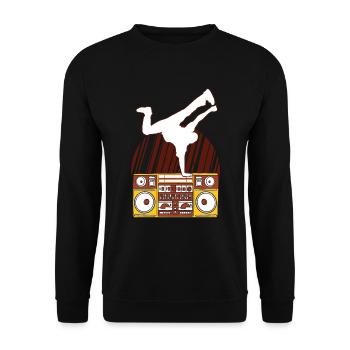 Breakdancer Move - Unisex Sweatshirt - black - Front - Alina (178cm) & Michal (187cm)