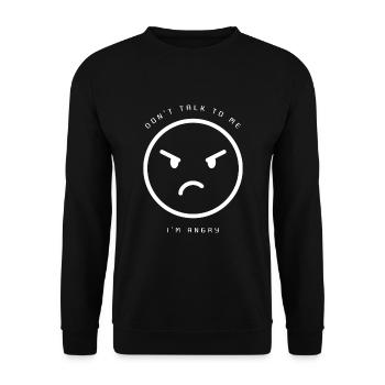 Dont Talk To Me I Am Angry Saying - Unisex Sweatshirt - black - Front - Alina (178cm) & Michal (187cm)