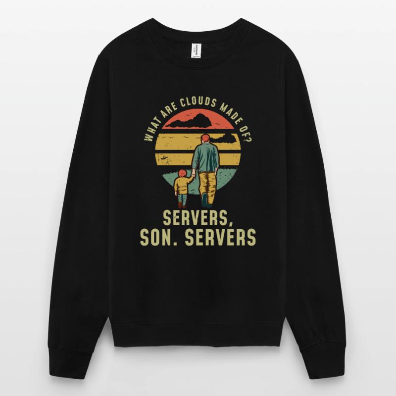 Programmer Father and Son Cloud Server Unisex Sweatshirt