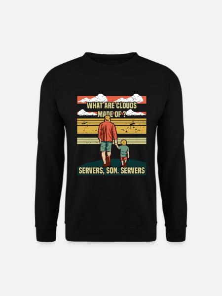 Programmeur Papa - Clouds Server Fils - Sweat-shirt Unisexe - noir