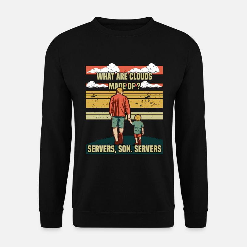 Programmer Papa - Clouds Server Son - Unisex Sweatshirt - black