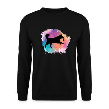 Border Collie Chien Collie Chiens Border animal de compagnie - Sweat-shirt Unisexe - noir - Devant - Alina (178cm) & Michal (187cm)