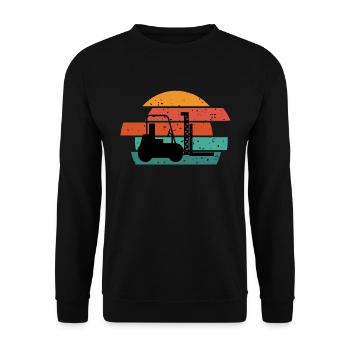 Forklift driver forklift driver forklift truck lift truck - Unisex Sweatshirt - black - Front - Alina (178cm) & Michal (187cm)