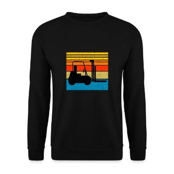 Forklift driver forklift driver forklift truck lift truck - Unisex Sweatshirt - black - Front - Alina (178cm) & Michal (187cm)