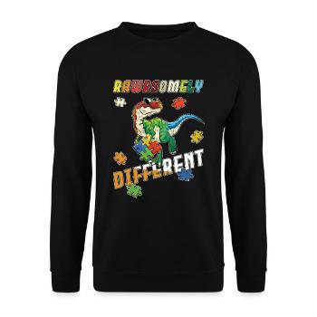 Autism Awareness Day - Unisex Sweatshirt - black - Front - Alina (178cm) & Michal (187cm)