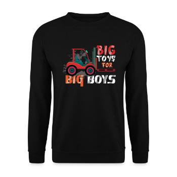 Forklift Driver - Big Toys For Big Boys Lager - Unisex Sweatshirt - black - Front - Alina (178cm) & Michal (187cm)