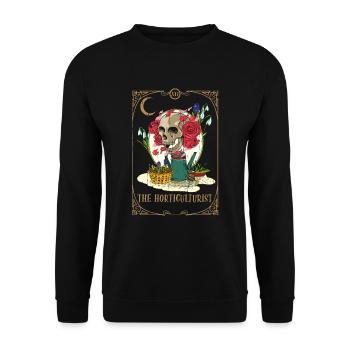 Horticulture Plants Tarot Card Occult Club Gothic - Unisex Sweatshirt - black - Front - Alina (178cm) & Michal (187cm)