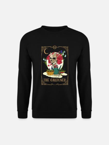 Garden Plants Tarot Card Occult Club Gothic - Unisex Sweatshirt - black