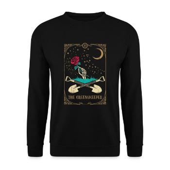 Rose Tarot Card Occult Club Gothic Keeper Garden - Unisex Sweatshirt - black - Front - Alina (178cm) & Michal (187cm)