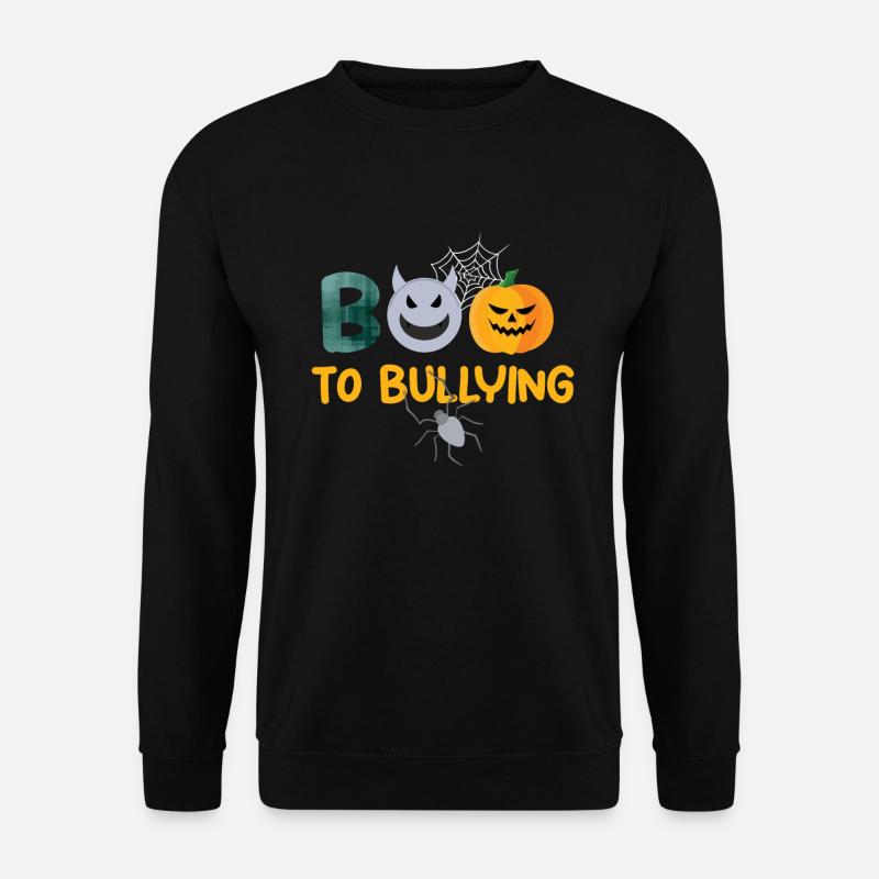 Ghost Stop Boo Mobning Courage Orange Unity Day - Unisex sweater - sort