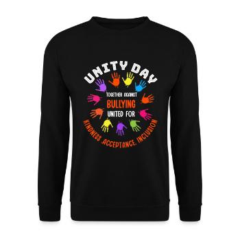 United Peace Kindness Awareness Unity Day - Unisex Sweatshirt - black - Front - Alina (178cm) & Michal (187cm)
