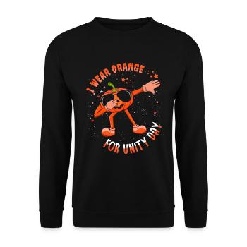 Pumpkin Orange Kindness Awareness Unity Day - Unisex Pullover - Schwarz - Vorne - Alina (178cm) & Michal (187cm)