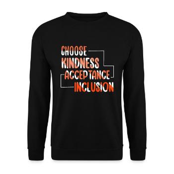 Acceptance Peace Kindness Awareness Unity Day - Unisex Sweatshirt - black - Front - Alina (178cm) & Michal (187cm)
