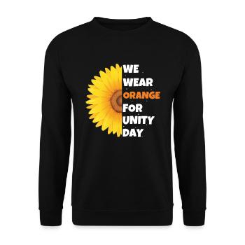 Orange For Kindness Awareness Unity Day - Unisex Pullover - Schwarz - Vorne - Alina (178cm) & Michal (187cm)