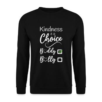 Check Kindness Is A Choice Awareness Unity Day - Unisex Sweatshirt - black - Front - Alina (178cm) & Michal (187cm)