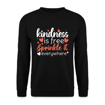 Kindness Sprinkle Orange Awareness Unity Day - Unisex Sweatshirt - black - Front - Alina (178cm) & Michal (187cm)
