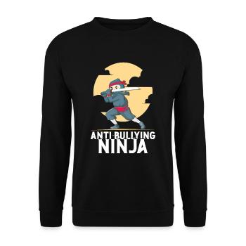 Anti Bullying Ninja Kind Awareness Unity Day - Unisex Pullover - Schwarz - Vorne - Alina (178cm) & Michal (187cm)