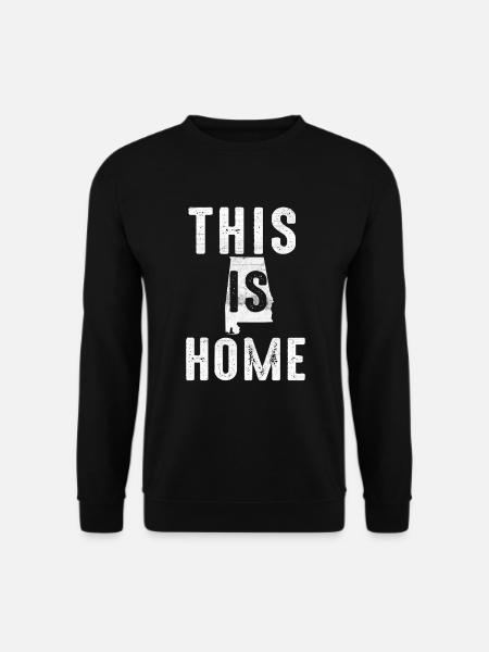 Carte Amérique État américain Drapeau Cette maison Alabama - Sweat-shirt Unisexe - noir