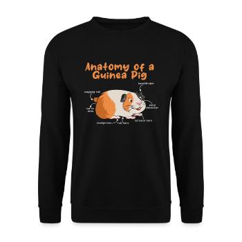 Anatomie animale de chien de compagnie du cochon de poule de Guinée - Sweat-shirt Unisexe - noir - Devant - Alina (178cm) & Michal (187cm)